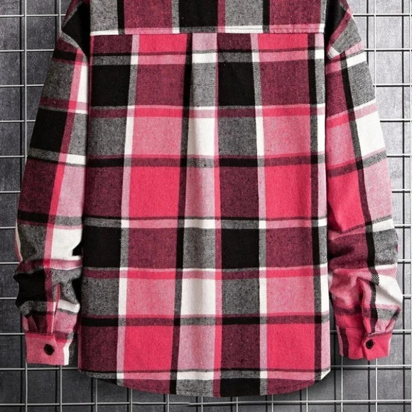 Pink And White Mens Overcoat - Picture 4 of 7